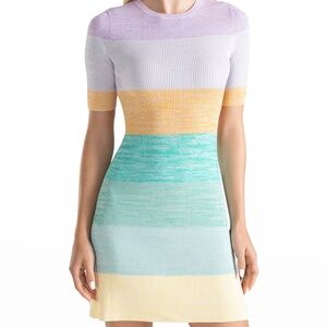 NWT Shoshanna Ninah Colorblock Rib-Knit Dress, size M